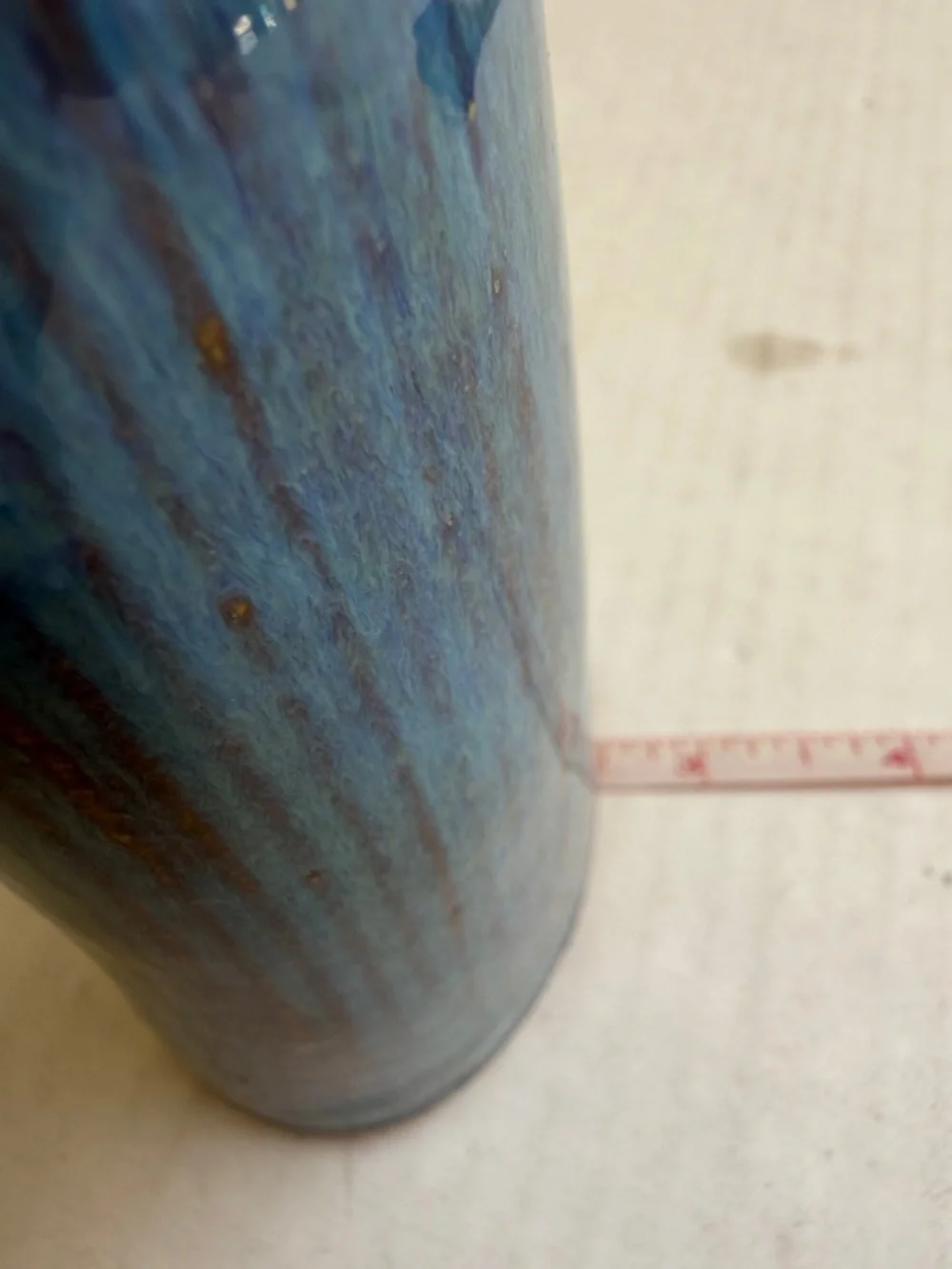Handmade signed blue